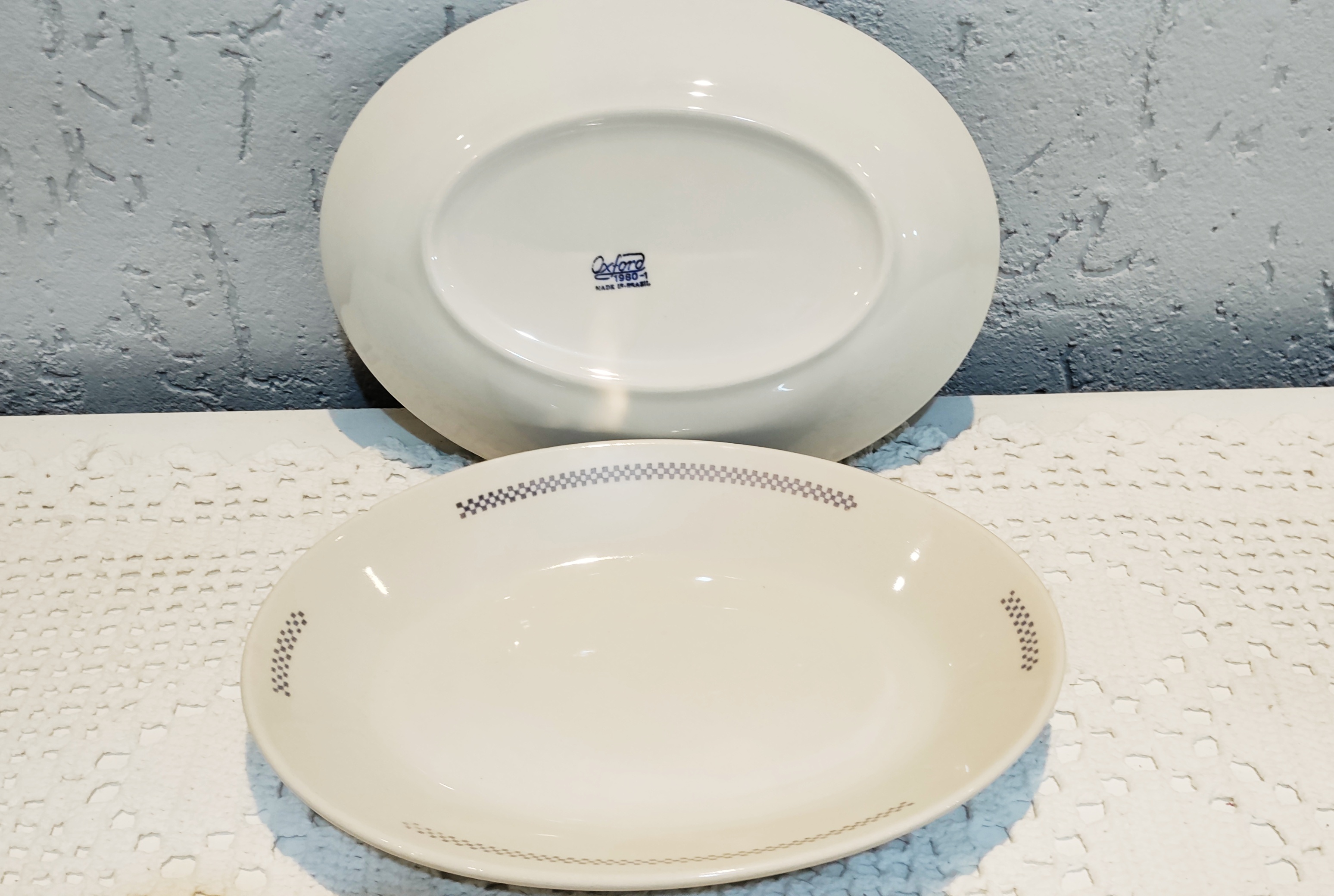 2 travessas de porcelana oxford